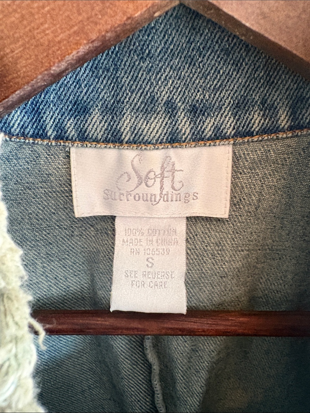 Denim Embroidered Floral Jacket - Light Blue - Picture 2 of 8